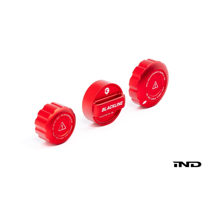 Goldenwrench Blackline Performance BMW M Car (S63 / S68) Engine Cap Cover Set - Edition Red