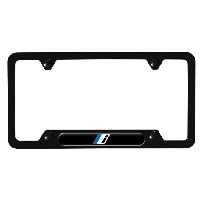 BMW i Series Black Stainless Steel License Plate Frame