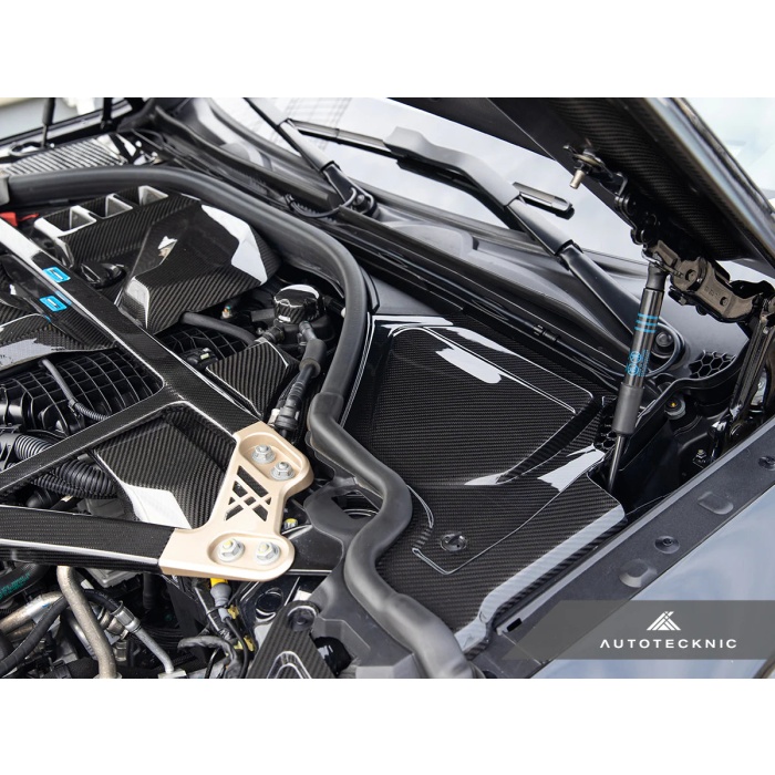 AutoTecknic Dry Carbon Engine Cowl Panel Trim Set