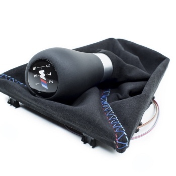 IND F8X M3 / M4 Tri-Color Alcantara Shift Boot Set - Cross Stitch