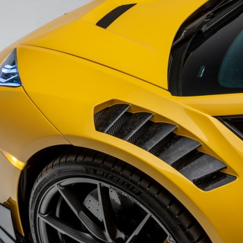 Vorsteiner LAMBORGHINI HURACAN PERFORMANTE TRENTO Front Fenders w/ Integrated Vents and Splash Shields Carbon Matrix Glossy