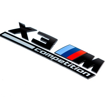 BMW F97 X3M Competition Trunk Emblem - Gloss Black