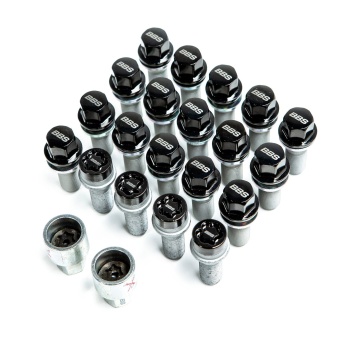 BBS M14x1.25 Locking Wheel Bolt Set - Black Chrome