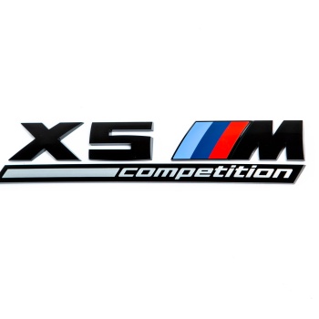BMW F95 X5M Competition Trunk Emblem - Gloss Black
