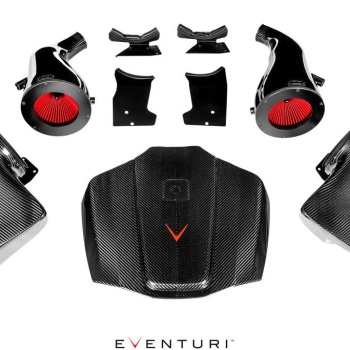 Eventuri Mercedes C190 / R190 AMG GT / GTS / GTR Black Carbon Intake + Engine Cover - Gloss