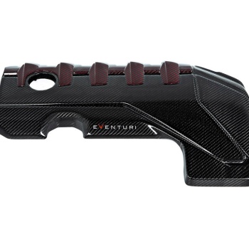 Eventuri Audi 8Y / 8V RS3 / 8S TTRS Black Carbon and Red Kevlar Engine Cover