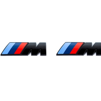 BMW M Fender Emblem Set - Gloss Black
