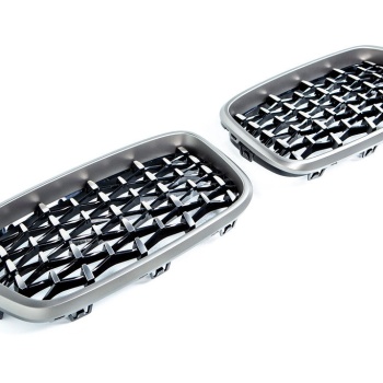 BMW F39 X2 Burnished Aluminum Front Grille Set - Mesh