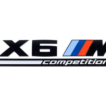 BMW F96 X6M Competition Trunk Emblem - Gloss Black