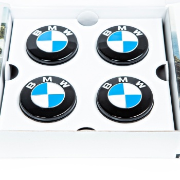 IND Gloss Black Floating Wheel Center Cap Set - 68mm