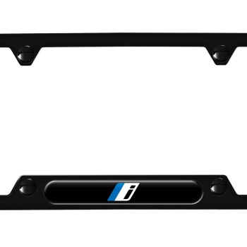BMW i Series Black Stainless Steel License Plate Frame