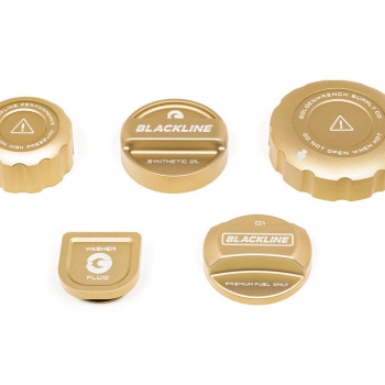 Goldenwrench Blackline Performance BMW M Car (S63 / S68) Engine Cap Cover Set - CCB Gold Cap Complete Set