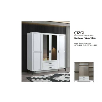 ÇİZGİ 4 KAPAKLI DOLAP