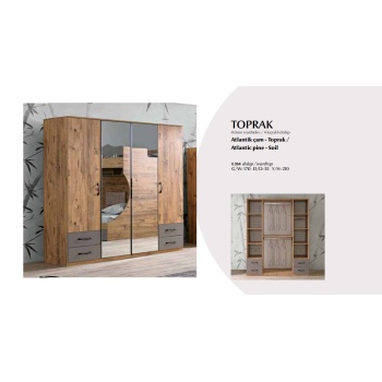 TOPRAK 4 KAPAKLI DOLAP