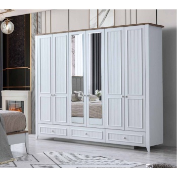 E940 YALI GARDOLAP 6 KAPAKLI BEYAZ/A.ÇAM