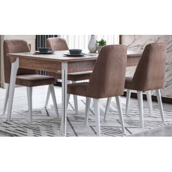 A262 YALI SANDALYE (3303 LİNEN KAHVE - BEYAZ)  ( 4