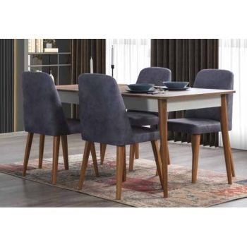 EFSANE  SANDALYE MACİT ZEN/CEVİZ AYAK  (4 ADET)