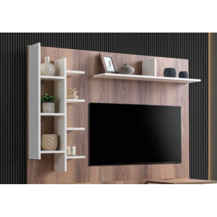 E906 EFSANE TV ÜST MODÜL KREM/CEVİZ