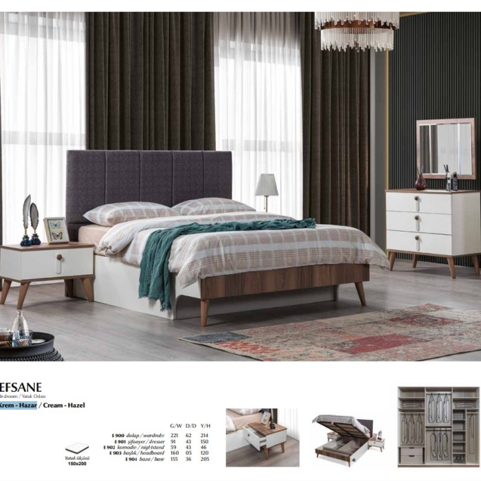 EFSANE YATAK ODASI TAKIMI BAZALI