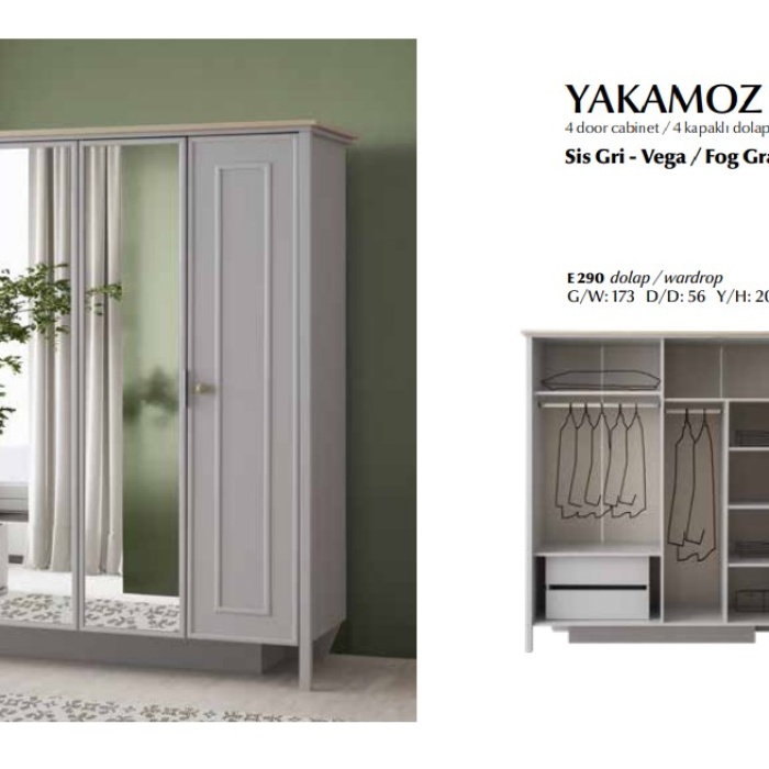 YAKAMOZ 4 KAPAKLI DOLAP