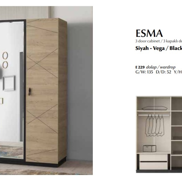 ESMA 3 KAPAKLI DOLAP