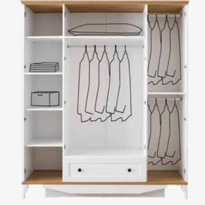 POLKA 4 KAPAKLI DOLAP