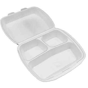 MOD 23A KAPAKLI KÖPÜK TABAK 3 GÖZLÜ BEYAZ (CVS M3) PK 100 ADET