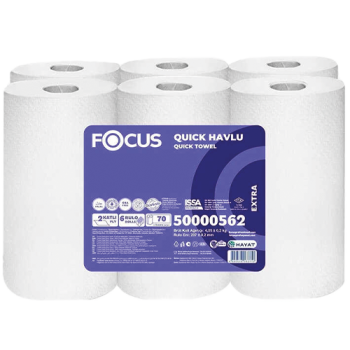 FOCUS EXTRA QUICK FOTOSELLİ HAVLU 6*70 MT (562) PK 6 RULO