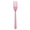 Pembe Parti Lüx Plastik Çatal 25li Paket - Koli İçi 80 Paket