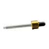 87 MM DAMLALIK GOLD METAL KAPAKLI SİYAH EMZİKLİ 18AĞIZ CAM ÇUBUKLU (50 ML CAM İÇİN)