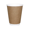 14 OZ KRAFT DOUBLE WALL KARTON BARDAK 40*25 AD OLŞM KL 1000 ADET