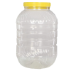 5 LT PET KAVANOZ ŞEFFAF + KAPAK (SARI) PK 18 ADET