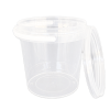 500 ML YUVARLAK ŞEFFAF KOVA + KAPAK(PK 62 AD)(KL 651 AD)