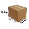 38,4*43,5*18,5 KRAFT KARTON DOPEL KOLİ BASKISIZ PK 15 ADET
