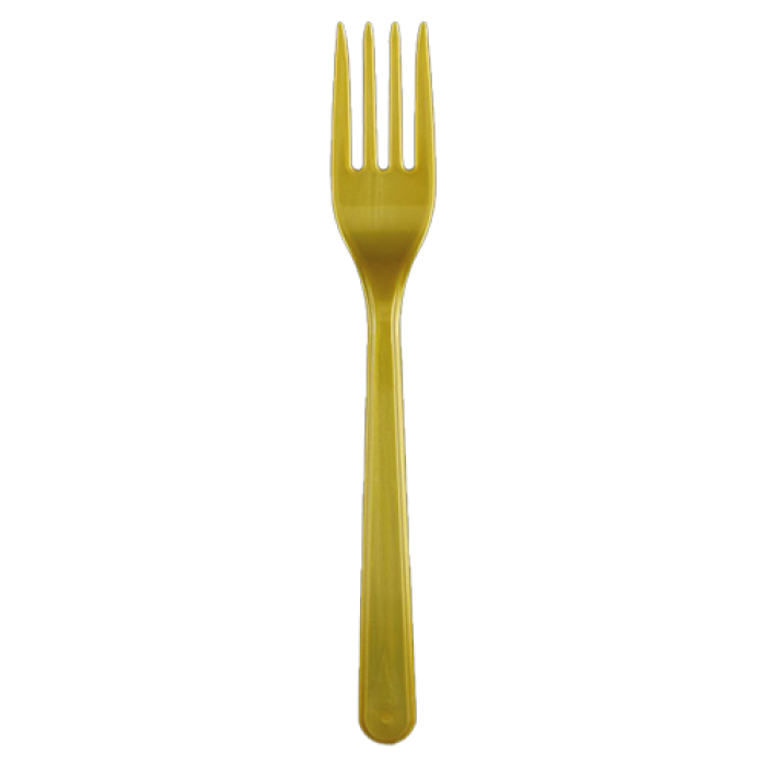 Gold Parti Lüx Plastik Çatal 25li Paket - Koli İçi 80 Paket