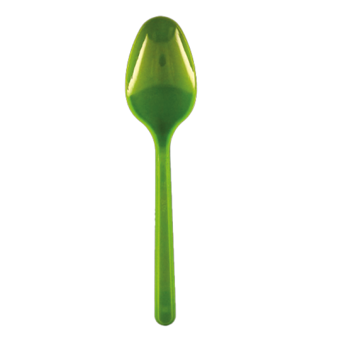 Yeşil Parti Lüx Plastik Kaşık 25li Paket - Koli İçi 80 Paket