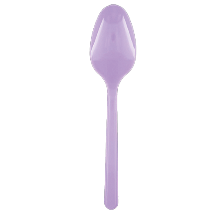 Lila Parti Lüx Plastik Kaşık 25li Paket - Koli İçi 80 Paket