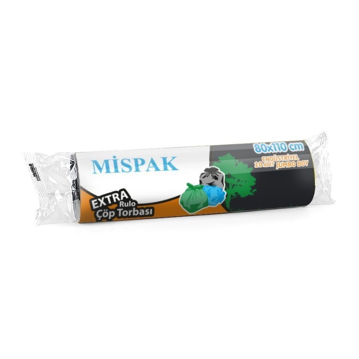 80x110 Jumbo Çöp Torbasi 220 Gr Si̇yah Koli̇ 20 Rulo