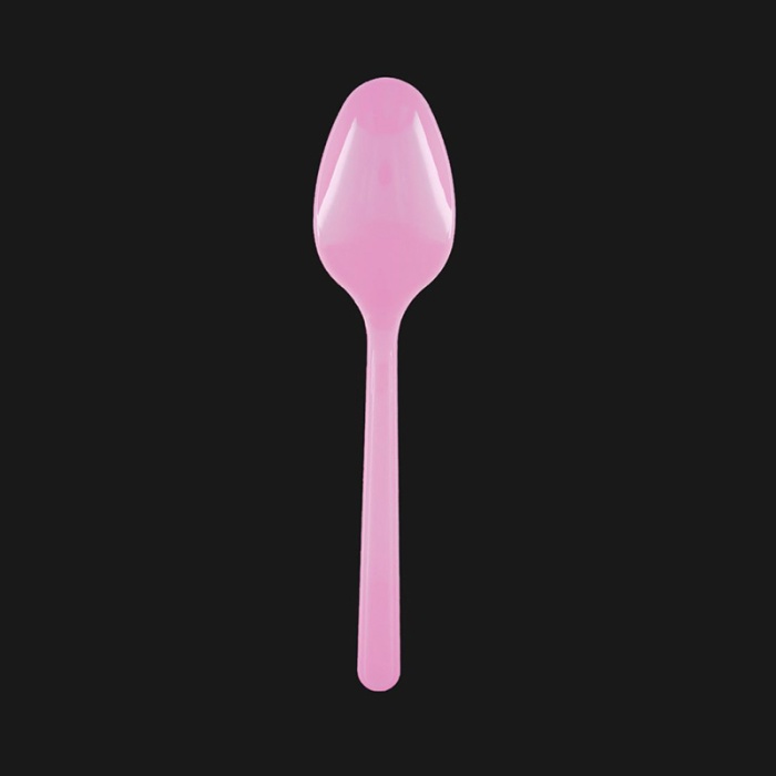 Pembe Parti Lüx Plastik Kaşık 25li Paket
