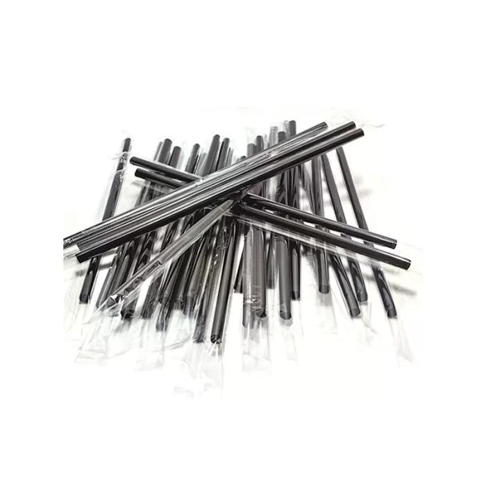 22 cm 7 mm Jelatinli Frozen Pipet Siyah 100lü Paket - Koli İçi 50 Adet Paket
