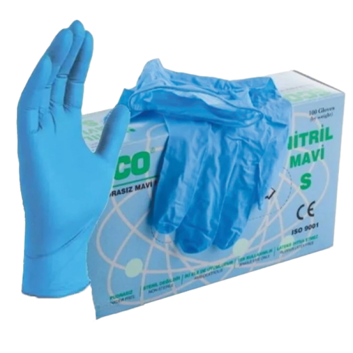 ECO NON STERİL NİTRİL MAVİ MUAYENE ELDİVENİ S KL 20 PAKET