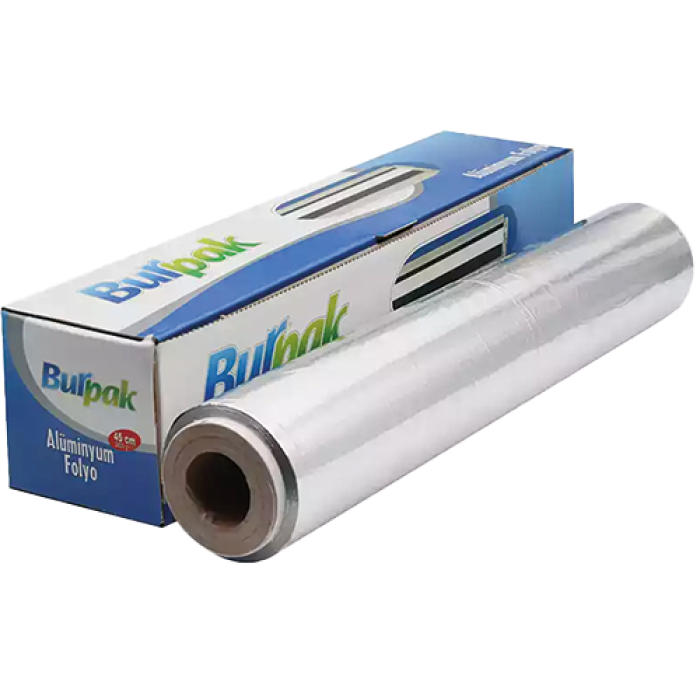 45 CM*100 MT BURPAK ALUMİNYUM FOLYO 12 MİC 0240 (12*1 AD) BRS KL 12 ADET