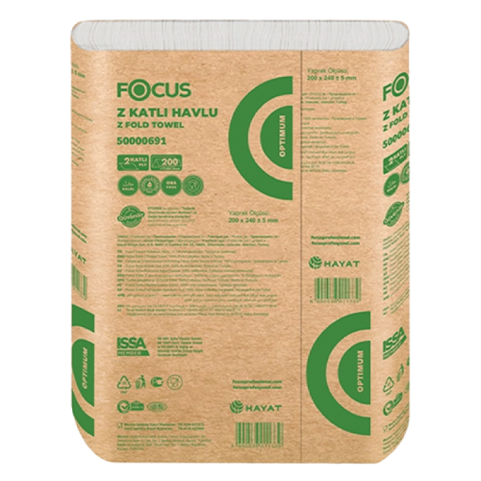 FOCUS OPTIMUM Z KATLAMA HAVLU 12*200 AD (691) KL 2400 ADET