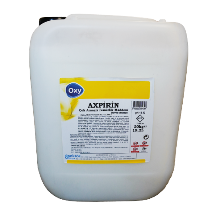 20 KG OXY AXPİRİN ÇOK AMAÇLI TEMİZLİK MADDESİ BEYAZ MUCİZE (ZT-007 20) ADET