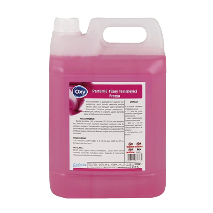 5 KG OXY PARFÜMLÜ YÜZEY TEMİZLEYİCİ PEMBE/FREZYA (GT-001 5) KL 4 ADET