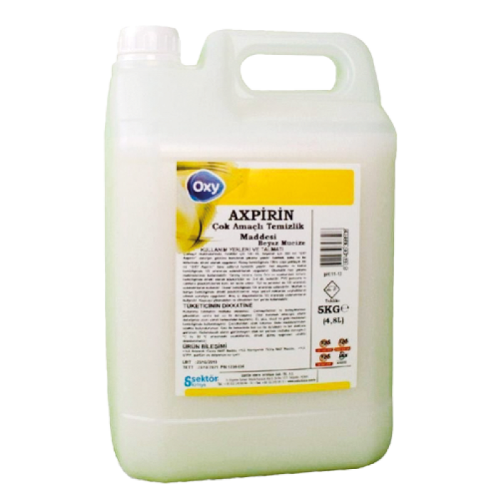 5 KG OXY AXPİRİN ÇOK AMAÇLI TEMİZLİK MADDESİ BEYAZ MUCİZE (ZT-007 5) KL 4 ADET