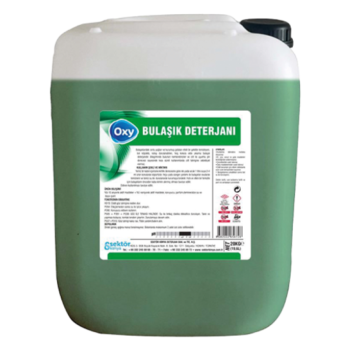 20 KG OXY SIVI BULAŞIK DETERJANI YEŞİL/LİMONLU (MT-001 20) ADET