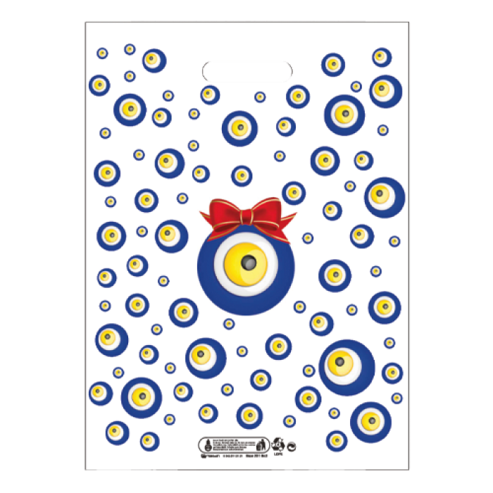 26*38 CM TAKVİYELİ POŞET NAZAR DESEN 2011 NO:2 20*50 AD KL 1000 ADET
