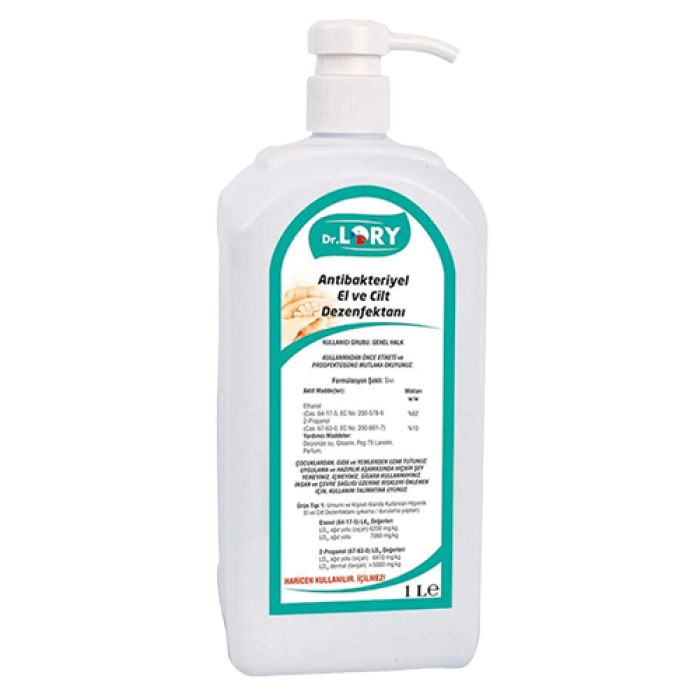 1 LT DR. LORY ANTIBAKTERİYEL EL VE CİLT DEZENFEKTANI (DR-021 1) KL 12 ADET