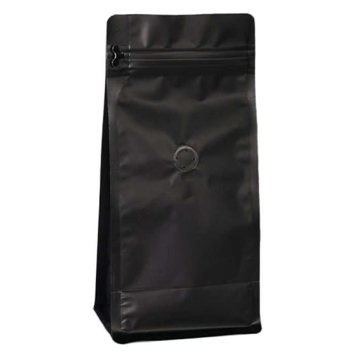 12,5*26*8 MAT KAHVE METALİZE FLAT BOTTOM + VALF DOYPACK
